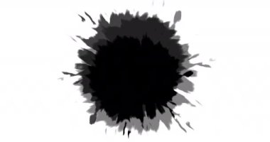 Beyaz kağıda mürekkep damlaları