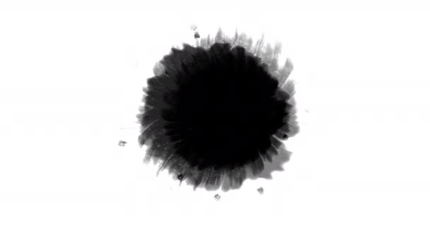 墨水滴在白纸上 — 图库视频影像