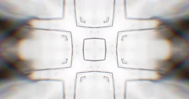 Abstracte Flikkerende Lichten Lichte Tunnel Kleed Aan Lus — Stockvideo