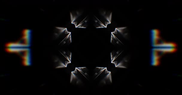 Abstrait Flickering Lights Tunnel Lumineux Lumière Stroboscopique Boucle — Video