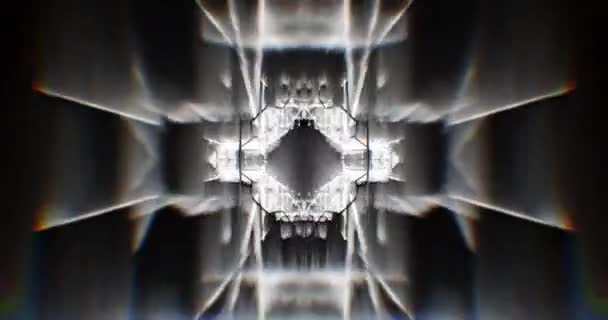 Абстрактные Мерцающие Огни Светлый Туннель Строуб Лайт Loop — стоковое видео