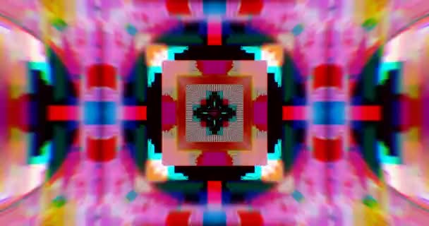 Hypnotic Pixels Glitch Art Loop — Stock Video