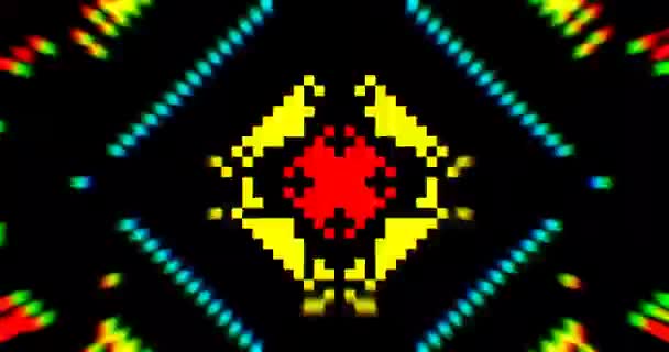 Boucle 8Bit VJ. Écran d'arcade. Jeu rétro 