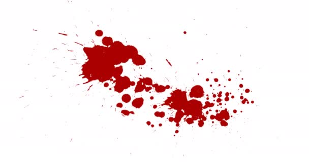 Vopsea Splash Red Paint Splatter Splash Pack — Videoclip de stoc