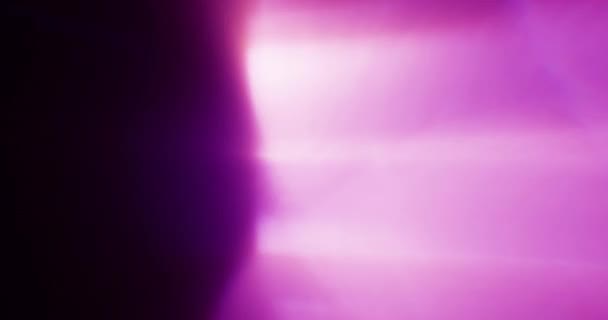 Neonové Světlo Prosakuje Černém Pozadí Překryv Přechod Filtry Barev Videa — Stock video