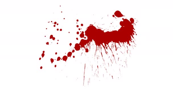 油漆飞溅 红色喷漆 水花套件 — 图库视频影像