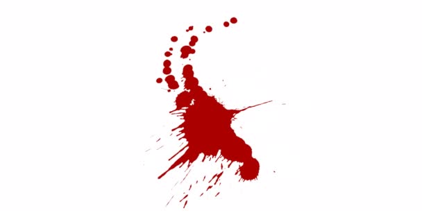 Pintura Splash Red Paint Splatter Splash Pack — Vídeo de Stock