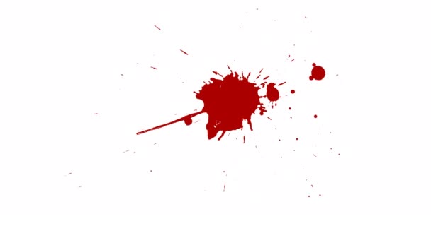 Pintura Splash Red Paint Splatter Splash Pack — Vídeo de Stock