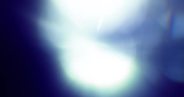 Fuites Lumière Froide Sur Fond Noir Superposition Transition Filtres Couleur — Video