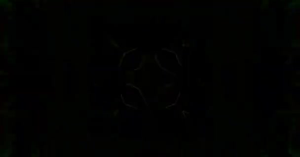 Feux laser verts abstraits. Tunnel laser. Lumières stroboscopiques. Boucle VJ 