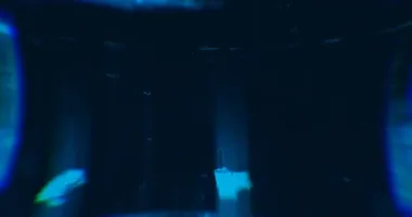 Soyut Mavi Lazer Işıkları. Lazer Tüneli. Strobe Lights. Vj Döngüsü