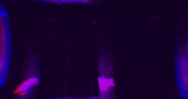 紫罗兰激光灯 激光隧道 冲撞灯 Vj环 — 图库视频影像