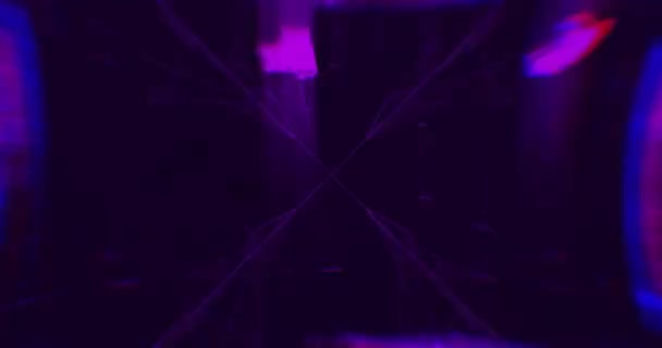 Abstrato Violeta Laser Lights Túnel Laser Luzes Estroboscópicas Loop — Vídeo de Stock