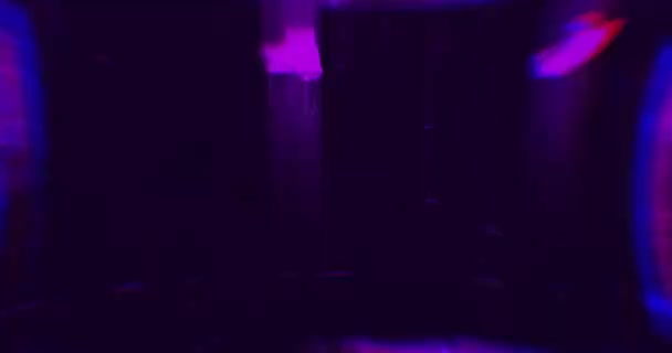 Abstract Violet Laser Lights Laser Tunnel Strobe Lights Loop — Stock Video