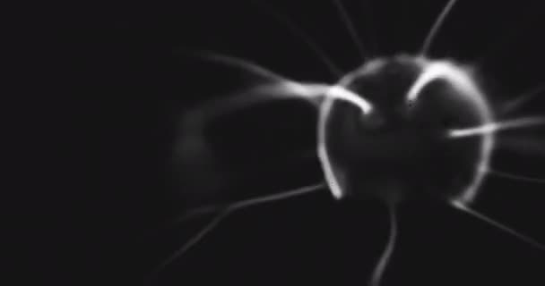 Expériences Énergétiques Style Rétro Noir Blanc Lumières Plasma Sorcellerie — Video