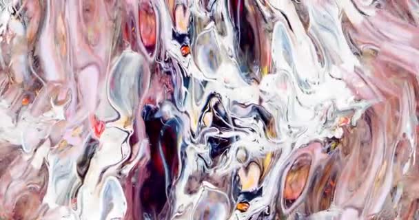 Peinture Acrylique Fluide Fond Bouclé — Video
