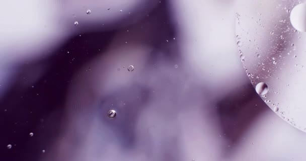 Arrière-plan d'huile colorée en macro vidéo 