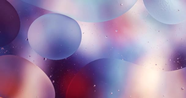 Motion Drops Beautiful Bright Background Fluid Art — Stock Video