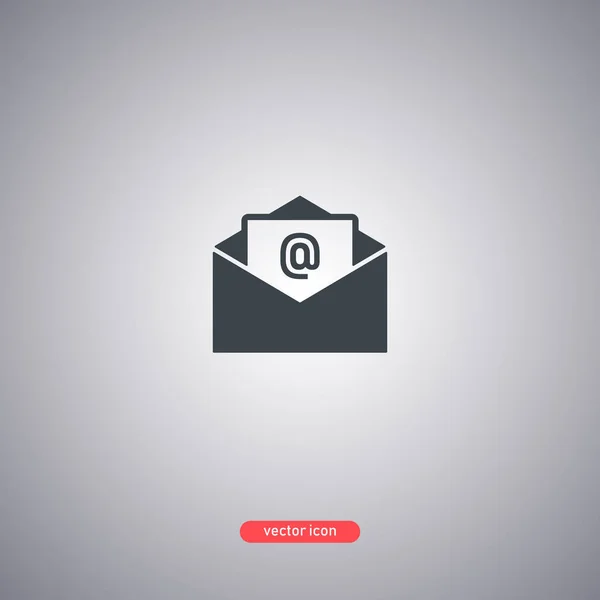 Icono de correo aislado sobre fondo blanco. Diseño plano . — Archivo Imágenes Vectoriales