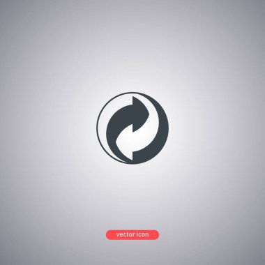 Gri arkaplanda yeşil nokta simgesi izole edildi.