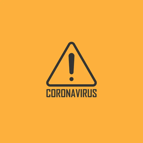 Icona Coronavirus isolata su sfondo arancione . — Vettoriale Stock
