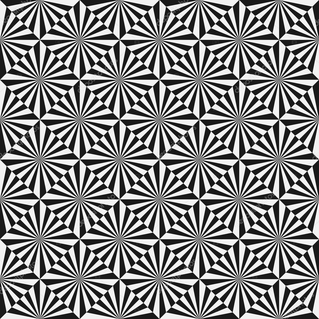 Monochrome seamless pattern. Optical illusion. 