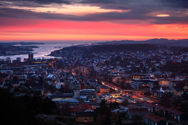 Panoramic scene of Sandefjord Norway — Stock Photo, Image