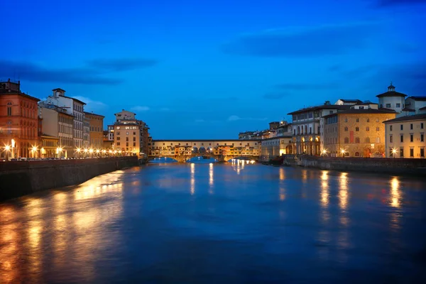Firenze Ponte Vecchio di notte — Foto Stock