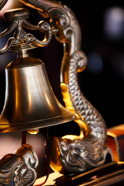 Old asian brass bell — Stock Photo, Image