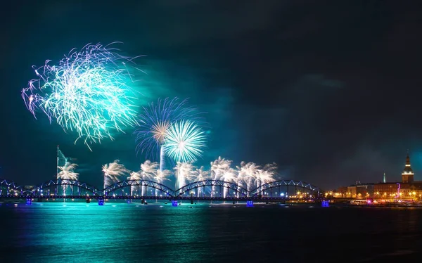 Salute in riga — Stock Photo, Image