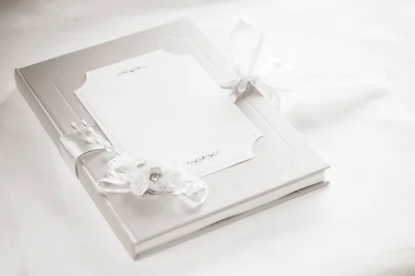 Libro de invitados de boda blanc — Foto de Stock