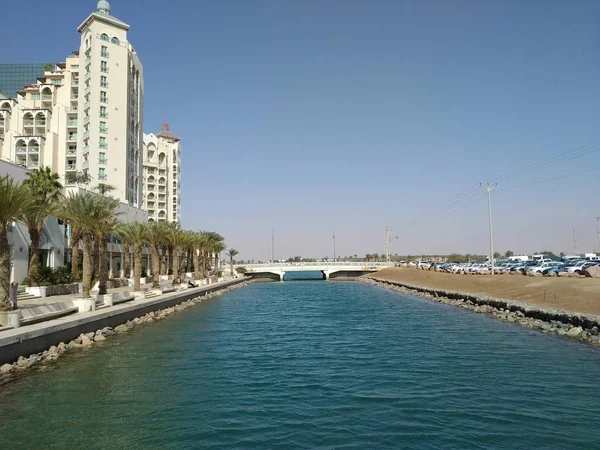 bridge over the sea channel in the city