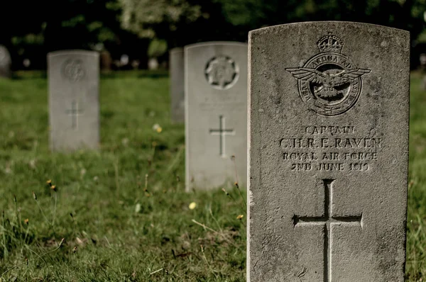 Cementerio Guerra Inglés Con Tumbas Primera Guerra Mundial —  Fotos de Stock