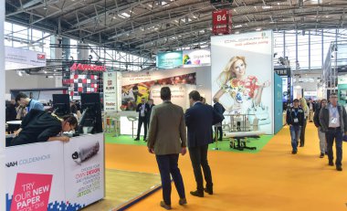 Münih, Almanya 2019 Fespa Ticaret Fuarı