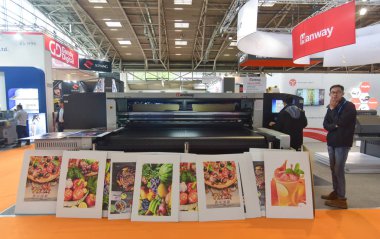 Münih, Almanya 2019 Fespa Ticaret Fuarı