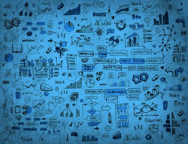 Sosyal ağ illüstrasyon doodles