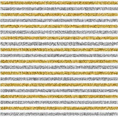 Noel sorunsuz arka plan ile parıldayan altın ve gümüş şeritler