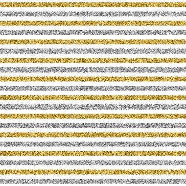 Noel sorunsuz arka plan ile parıldayan altın ve gümüş şeritler