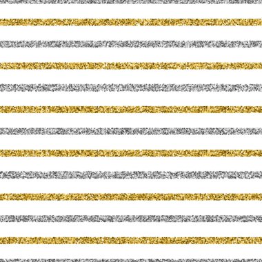 Noel sorunsuz arka plan ile parıldayan altın ve gümüş şeritler