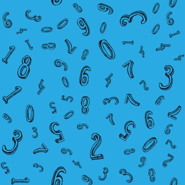 El ile sorunsuz arka plan numaraları, okul desen çizmek