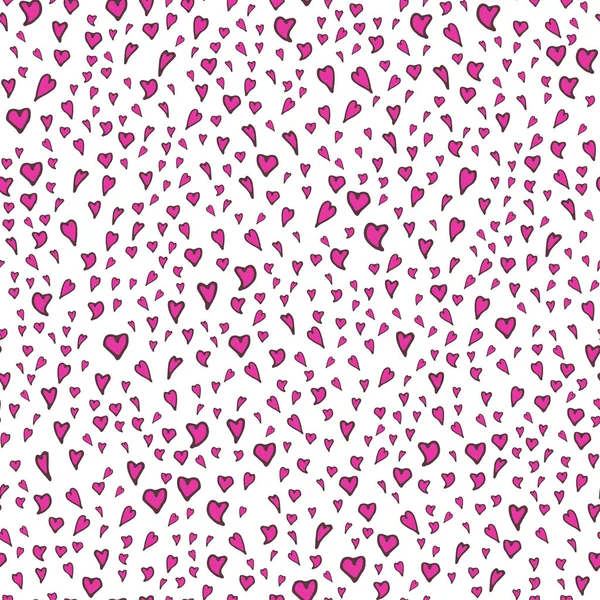 Cute hearts seamless pattern — Stock Vector