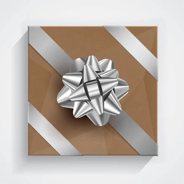 Presentbox - jul och födelsedag böja — Stock vektor