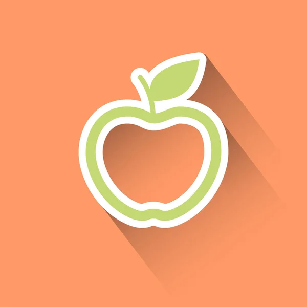 Apple flat icon — Stock Vector