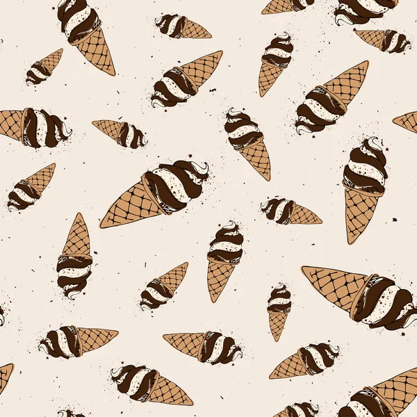 Ilustração de padrão sem costura de sorvete —  Vetores de Stock