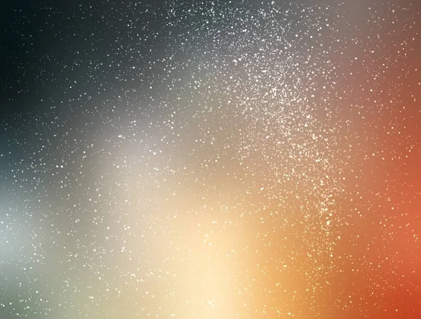 星空イラスト、星と星団の色夜空に天の川 — ストック写真
