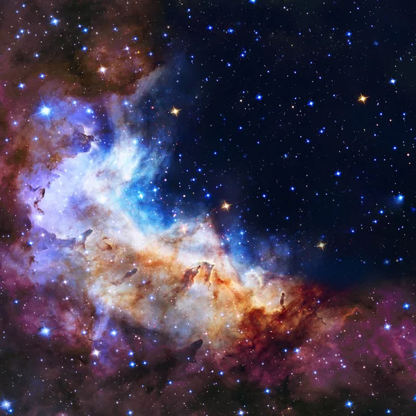 Galaxy illustration, utrymme bakgrund med stjärnor, nebulosa, kosmos moln — Stockfoto