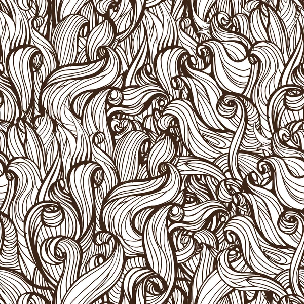 Fond sans couture doodle cheveux - motif sans fin — Image vectorielle