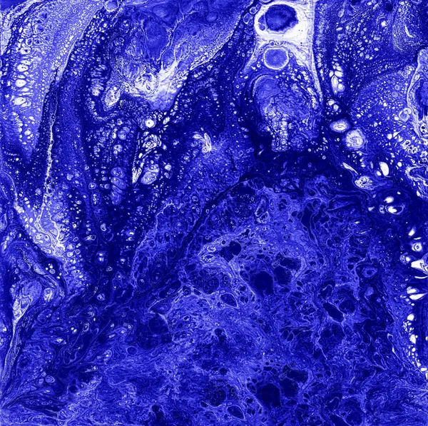 Pintura liguida acuarela y tinta de color abstracto. Ilustración húmeda jadeado, fondo abstracto y fondo de pantalla. color azul —  Fotos de Stock