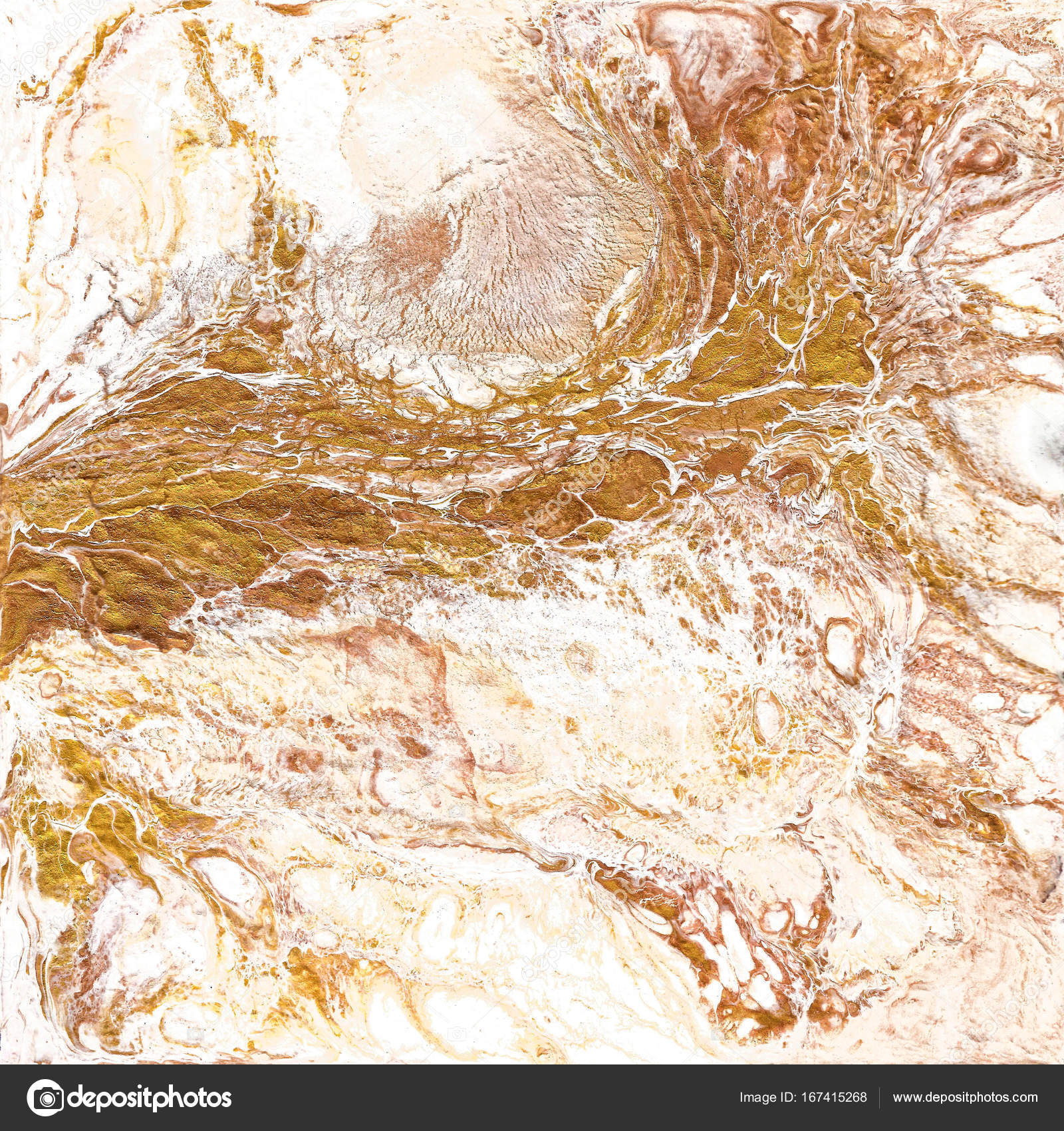 White and golden marble texture Hand draw painting with marbled
