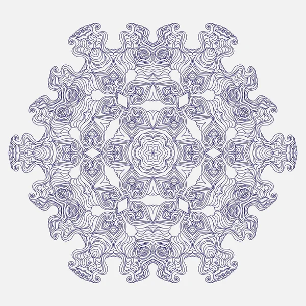 Vector geometriska och blomma runt Mandala. Orientaliska mönster, vektorillustration. Geometrisk, blomma och nationella motiv. Färgläggningsschemat boksida. Authentic geometriska och doodle cirkel mandala mönster — Stock vektor